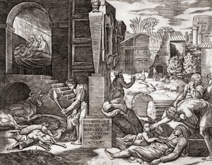 De Pest door Marcantonio (after) Raimondi