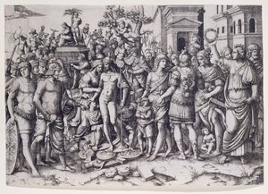 Een Triomf door Marcantonio Raimondi