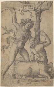 Hercules en Nessus door Marcantonio Raimondi