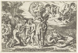 Oordeel van Paris door Marcantonio Raimondi