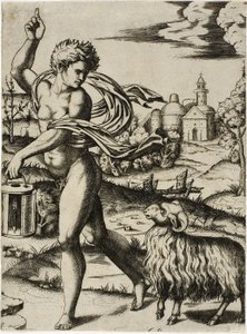 Teken van de Ram door Marcantonio Raimondi