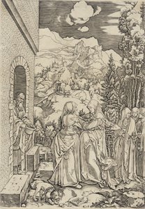 De Visitatie door Marcantonio Raimondi