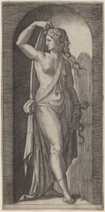 Voorzichtigheid door Marcantonio Raimondi after Raphael