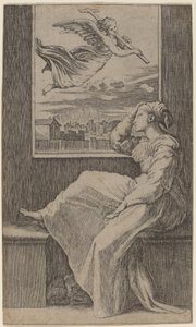 Peinzende Vrouw