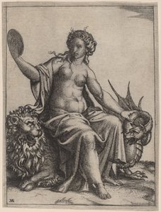 Voorzichtigheid door Marcantonio Raimondi possibly after Raphael