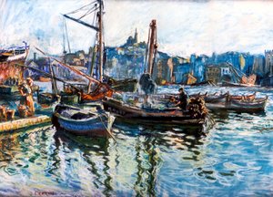 De haven van Marseille, c1920