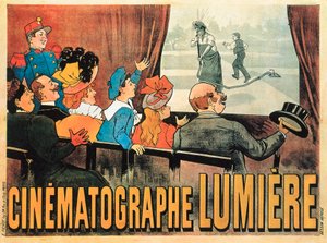 "De Waterer Watered", poster reclame voor Cinematographe Lumiere, 1896