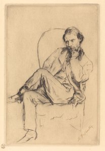 Renoir zittend door Marcellin Gilbert Desboutin