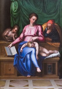 Heilige familie en Sint Johannes de Doper door Marcello Venusti
