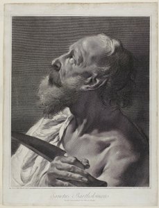 De heilige Bartholomeus, uit De Heilige Familie en de Twaalf Apostelen door Marco Alvise Pitteri