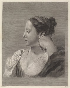 Jonge Vrouw in Profiel door Marco Alvise Pitteri after Giovanni Battista Piazzetta