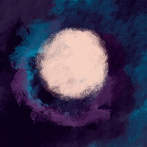 Volle maan, 2024 (digitaal schilderij)
