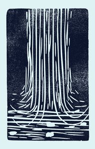 Waterval, 2014 (linoleum op papier) door Marco Campedelli