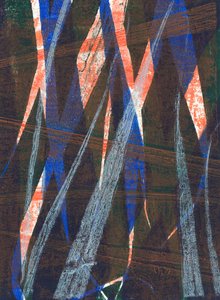 Wilde haver, 2024 (monotype) door Marco Campedelli