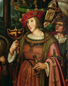 Karel V (1500-1558) van Spanje (detail) door Marco Cardisco