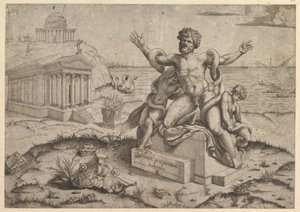 Speculum Romanae Magnificentiae: Oude bas-reliëfs met Laocoon