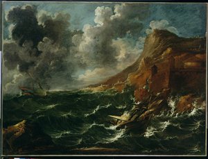 Schepen in een storm, c.1705-08