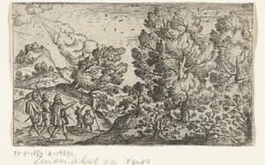 Voorzichtig reizen door Marcus Gheeraerts (I) (attributed to)