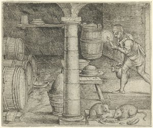 Fabel van de twee muizen door Marcus Gheeraerts (I)