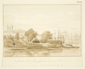 Zuidaanzicht van de kathedraal van Bristol door Marcus H. Homes