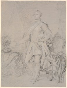 Ontwerp voor een portret in volledige figuur. Voorstudie voor Chr. VI
