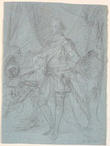 Ontwerp voor een portret in vol ornaat. Voorbereiding voor Chr. VI