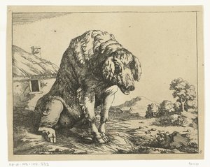 Zeug zittend op achterpoten door Marcus de Bye