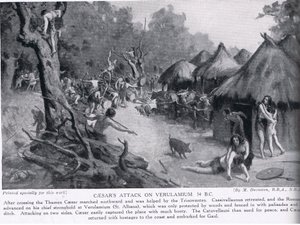 Caesars aanval op Verulamium, illustratie uit 
