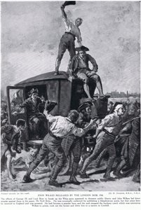 John Wilkes vrijgelaten door de Londense maffia door Margaret (after) Dovaston