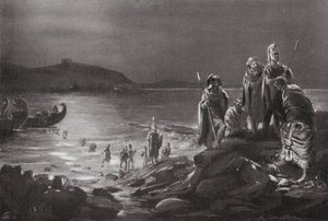Terugkeer van de Oligarchen naar Samos (litho) door Margaret (after) Dovaston
