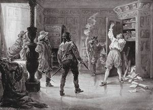 De moord op de Spaanse minister door Portugese revolutionairen door Margaret (after) Dovaston