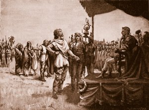 Caractacus voor Claudius, illustratie uit 