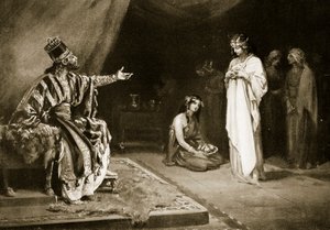 Huwelijk van de Assyrische prinses met Kara-Indash, de koning van Babylon, illustratie uit 