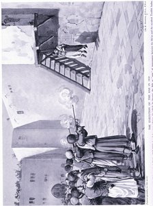 De executie van de Bab in 1850AD (litho)