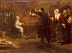 Het kind Händel, ontdekt door zijn ouders door Margaret Isabel Dicksee