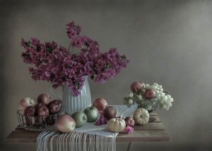 Stilleven met herfstoogst door Margareth Perfoncio