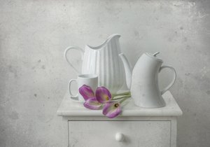 Stilleven in shabby chic-stijl