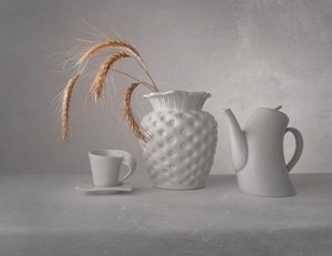 Wit minimalistisch stilleven door Margareth Perfoncio