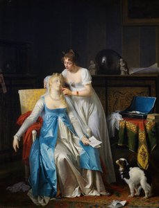 Slecht nieuws, schilderij door Marguerite Gerard, Frankrijk
