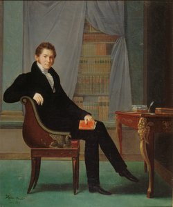 Portret van Jacques-François Ancelot 1794-1854, 1819 door Marguerite Louise Virginie Ancelot