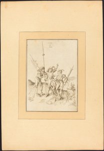 Drie lansquenets door Maria Catharina Prestel, after Albrecht Dürer