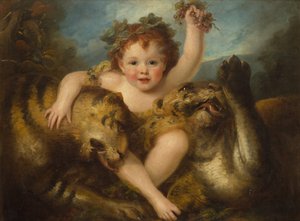 Portret van de Eerwaarde George Lamb als de Jonge Bacchus door Maria Hadfield Cosway