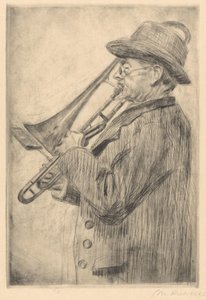 Trombonist door Maria Hubrecht (signed by artist)