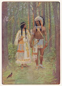 Illustratie voor Hiawatha door Longfellow door Maria Louise Kirk