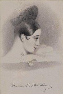 Zelfportret door Maria Malibran Garcia