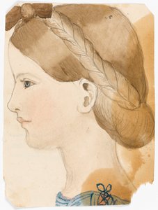 Portret van M Rose Herschel op 7-jarige leeftijd door haar zus Maria, 11 jaar oud door Maria Sophia Herschel