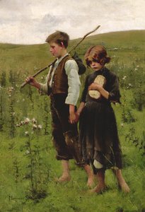 Dakloos, 1885 door Marianne Stokes