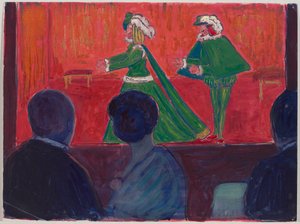 Marionettentheater – op de voorgrond Jawlensky en Marianne von Werefkin