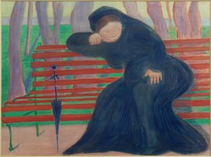 Weduwe op de Bank door Marianne von Werefkin