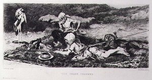 De slangenbezweerder (gravure door Emile Boilvin)